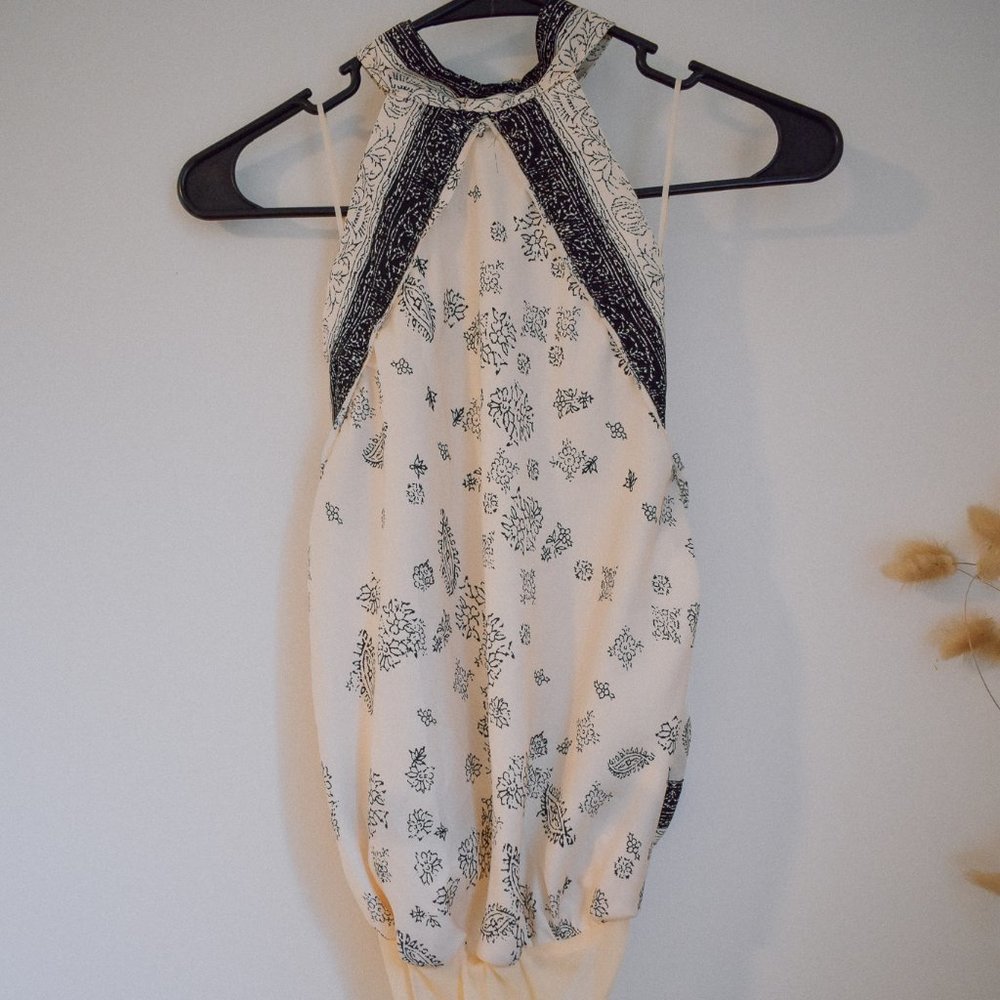 Free People Women's Silk Halter Bodysuit Size S NWT